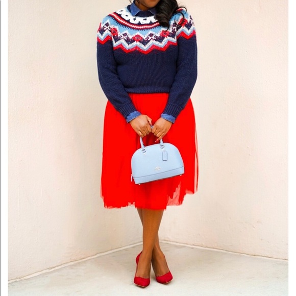 NAVY CHERRY 🍒 Zigzag Fair Isle sweater - Picture 3 of 11